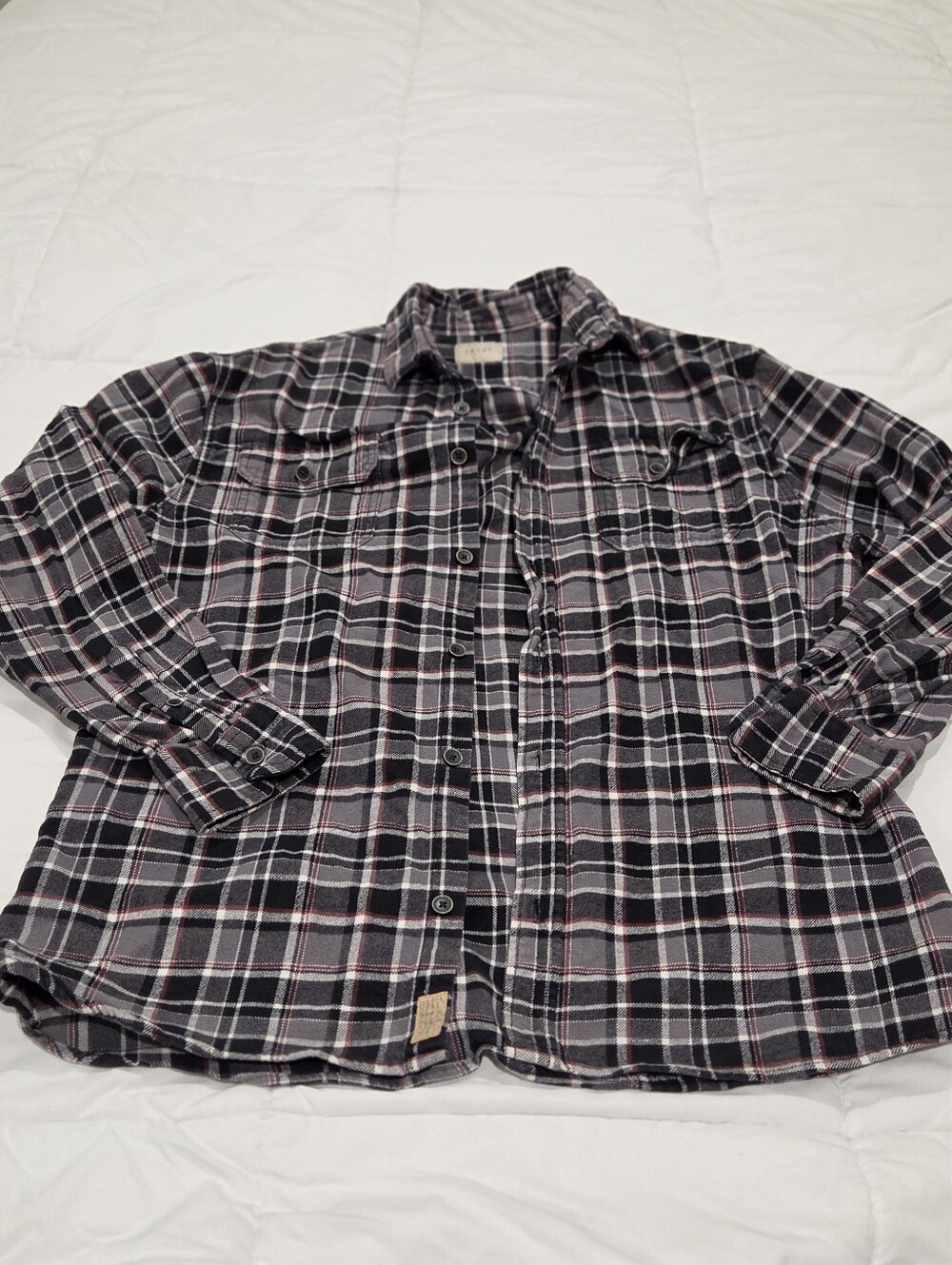 JACHS New York Flannel Plaid Button Up Shirt XLT